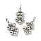 Non-Tarnish 201 Stainless Steel Pendants, Flower, Stainless Steel Color, 15x7.5x3mm, Hole: 2.5mm