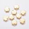 201 Stainless Steel Charms, Flower, Golden, 10x10x1mm, Hole: 1.6mm