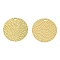 Ion Plating(IP) 304 Stainless Steel Pendants, Flat Round Charm, Real 18K Gold Plated, 30x1.1mm, Hole: 2.3mm