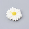Resin Cabochons, Flower/Daisy, White, 23x22x7mm