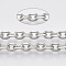 Tarnish Resistant 304 Stainless Steel Cable Chains, Diamond Cut Chains, Unwelded, Faceted, with Spool, Oval, Stainless Steel Color, 6x4x1mm, about 65.61 Feet(20m)/roll