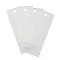 Rectangle OPP Cellophane Bags, Top Self Seal Bags with Hanging Hole, White, 14x5x0.01cm, Hole: 7mm
