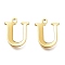 PVD Vacuum Plating  304 Stainless Steel Charms, Laser Cut, Alphabet, Golden, Letter.U, 12x10x0.8mm, Hole: 1mm