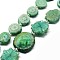 Natural Druzy Quartz Crystal Beads Strands, Solar Quartz, Dyed, Nuggets, Lime Green, 14~22x13~20x4~6mm, Hole: 1.5~2mm, about 9~12pcs/strand, 7.7~7.9 inch(19.5~20cm)