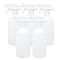 500ml White Plastic Trigger Spray Bottles with Adjustable Nozzle Empty Mist Spray Bottles for Cleaning Plant Flowers Home Garden, White, 20.5x9x7cm, Capacity: 500ml