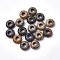 Natural Polychrome Jasper/Picasso Stone/Picasso Jasper European Large Hole Beads, Rondelle, 13~14x7~8mm, Hole: 5mm