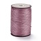 Round Waxed Polyester Thread String, Micro Macrame Cord, Twisted Cord, for Leather Sewing Stitching, Old Rose, 0.8mm, about 54.68 Yards(50m)/Roll