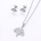 Tarnish Resistant 304 Stainless Steel Jewelry Sets, Stud Earrings and Pendant Necklaces, Tree, Stainless Steel Color, Necklace: 17.7 inch(45cm), Stud Earrings: 11x10.5x1.2mm, Pin: 0.8mm