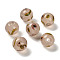 Handmade Opaque Lampwork Beads, Round, BurlyWood, 11.5~12.5mm, Hole: 2~2.5mm