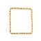 304 Stainless Steel Linking Rings, Textured, Rectangle, Real 18K Gold Plated, 22.5x18.5x1mm, Inner Diameter: 20x16.5mm