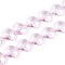 Baking Paint Transparent Glass Beads Strands, Nuggets, Pearl Pink, 13.5x13.5x8.5~9mm, Hole: 0.8~0.9mm, about 50pcs/strand, 26.38 inch(67cm)