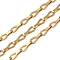 304 Stainless Steel Link Chains, Ion Plating(IP), Unwelded, with Spool, Golden, 13x5x3mm