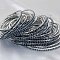 Brass Rhinestone Tennis Bracelets, Stretch Bracelets for Women, Square, Blue Zircon, Inner Diameter: 2-1/8 inch(5.25cm)