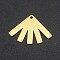 201 Stainless Steel Pendants, Laser Cut, Fan, Golden, 18x26.5x1mm, Hole: 1.6mm