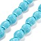 Synthetic Coral Carved Beads Strands, Dyed, Fish, Deep Sky Blue, 14x13x9mm, Hole: 1.4mm, about 30pcs/strand, 14.5~15 inch