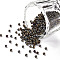 12/0 Grade A Round Glass Seed Beads, Metallic Colours Iris, Matte Style, Gray Plated, 12/0, 2x1.5mm, Hole: 0.8mm, about 30000pcs/bag