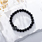 Synthetic Blue Goldstone Stretch Bracelet with Tree of Life
