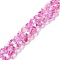Transparent Electroplate Glass Beads Strands, Faceted, Polygon, AB Color Plated, Camellia, 5.5mm, Hole: 1.2mm, about 70pcs/strand, 14.84 inch(37.7cm)