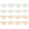 16Pcs 2 Styles Brass Chandelier Components Links, Fan, Long-Lasting Plated, Mixed Color, 19.5~20x32x0.6mm, Hole: 1.4~1.5mm, 8pcs/style