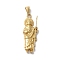PVD Vacuum Plating 304 Stainless Steel Pendants, Saint Jude Charm, Golden, 39x14x4mm, Hole: 7.5x3.5mm