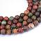Natural Picasso Stone/Picasso Jasper Beads Strands, Round, 8~8.5mm, Hole: 1mm, about 45~47pcs/strand, 15 inch