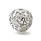 Brass Beads, Cadmium Free & Nickel Free & Lead Free, Round, Real Platinum Plated, 18x20x18mm, Hole: 3.5mm