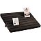 NBEADS 7 Slots Wooden Earring Display Stands, Wood Earring Card Holder with 2 Detachable Pegs Black Jewelry Earring Display Earring Holder Organizer for Selling, 29x19cm