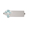 304 Stainless Steel Sky Blue Enamel Connector Charms, Mushroom Links, Stainless Steel Color, 30x11x1mm, Hole: 1.2mm