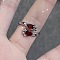 Zinc Alloy with Rhinestone Cuff Rings, Platinum, Paw Print, Inner Diameter: Adjustable