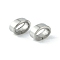 Non-Tarnish Drawing 201 Stainless Steel Slide Charms/Slider Beads, For Leather Cord Bracelets Making, Oval, Stainless Steel Color, 3.2x8.2x5.6mm, Hole: 6x3mm