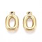 Ion Plating(IP) 304 Stainless Steel Pendants, Number 0, Real 18K Gold Plated, 17x10.5x3mm, Hole: 1.5mm
