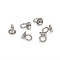 201 Stainless Steel Bead Cap Pendant Bails, for Globe Glass Bubble Cover Pendants, Stainless Steel Color, 5x4mm, Hole: 2.5mm