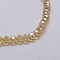 Electroplate Glass Bead Strands, AB Color, Faceted, Rondelle, BurlyWood, 6x4mm, Hole: 1mm, about 80~85pcs/strand, 39~40cm