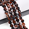 Dyed Natural White Jade Beads Strands, Two Tone, Faceted, Star Cut Round Beads, Black, 7~8x6~7.5x6~7.5mm, Hole: 1mm, about 48~49pcs/strand, 14.17~15.35''(36~39cm)