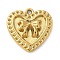 Ion Plating(IP) 304 Stainless Steel Pendant Rhinestone Settings, Heart, Real 18K Gold Plated, 22x22x4mm, Hole: 1.6mm