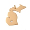 Ion Plating(IP) 304 Stainless Steel Pendants, Map of Michigan, Real 18K Gold Plated, 26x27x1mm, Hole: 3mm