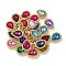 Acrylic Rhinetsone Cabochons, with ABS Plastic, Teardrop, Colorful, 19x15x6mm