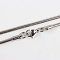 Tarnish Resistant 304 Stainless Steel Snake Chain Necklace Making, with Lobster Claw Clasps, Stainless Steel Color, 19.7 inch(50cm)