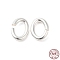 925 Sterling Silver Open Jump Rings, Oval, Silver, 6.5x5x1.2mm, Inner Diameter: 3x4mm, about 62pcs/10g