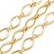 Brass Rhombus Link Chains, with Spool, Unwelded, Lead Free & Cadmium Free, Long-Lasting Plated, Lead Free & Nickel Free & Cadmium Free, Real 18K Gold Plated, 15.5x10x1.5mm