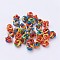 Nylon Cord Woven Beads, Round, Colorful, 6~6.5x4.5mm, Hole: 2.5mm, about 93~100pcs/bag