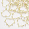Alloy Chandelier Components Links, Heart, Light Gold, 24x26.5x1.5mm, Hole: 1.5mm