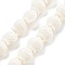 Synthetic Coral Carved Beads Strands, Dyed, Fish, White, 14x13x9mm, Hole: 1.4mm, about 30pcs/strand, 14.5~15 inch