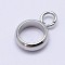 Tarnish Resistant 304 Stainless Steel Tube Bails, Loop Bails, Ring, Stainless Steel Color, 9x6x2mm, Hole: 2mm