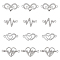 40Pcs 4 Styles Heart Theme Alloy Rhinestone & Cubic Zirconia Connector Charms, Mixed Shapes, Antique Silver & Platinum, 12.5~29.5x15.5~28x1.5~2.5mm, Hole: 1.4~1.6mm, 10pcs/style