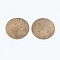 Metal Tags, Brass Stamping Blank Tag Pendants, Flat Round, Antique Bronze, 34x0.5mm, Hole: 1mm
