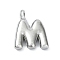 Anti-Tarnish 304 Stainless Steel Pendants, Letter Charm, Letter M, 18x15x4mm, Hole: 1.6mm