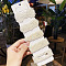 Plastic Imitation Pearl Alligator Hair Clip Sets, with Iron Clip, Hair Accessories for Girls Women, Mixed Shapes, Floral White, 70mm, 5pcs/set