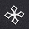 Non-Tarnish 201 Stainless Steel Filigree Joiners Links, Cross, Stainless Steel Color, 13x12.5x1mm