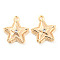 Brass Micro Pave Cubic Zirconia Charms, Cadmium Free & Nickel Free & Lead Free, Star, Real 18K Gold Plated, 13x11x3mm, Hole: 1.2mm